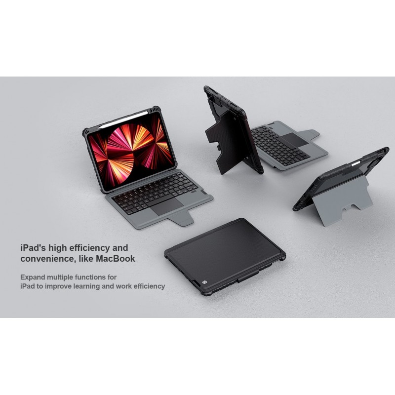 Θήκη Πληκτρολογίου/Υποδοχή Γραφίδας Nillkin Bumper Combo Keyboard Case Apple iPad Air 10.9” 4 / 5 / 2020-2022 / 11” 6 / 7 / 2024-2025 Light Blue