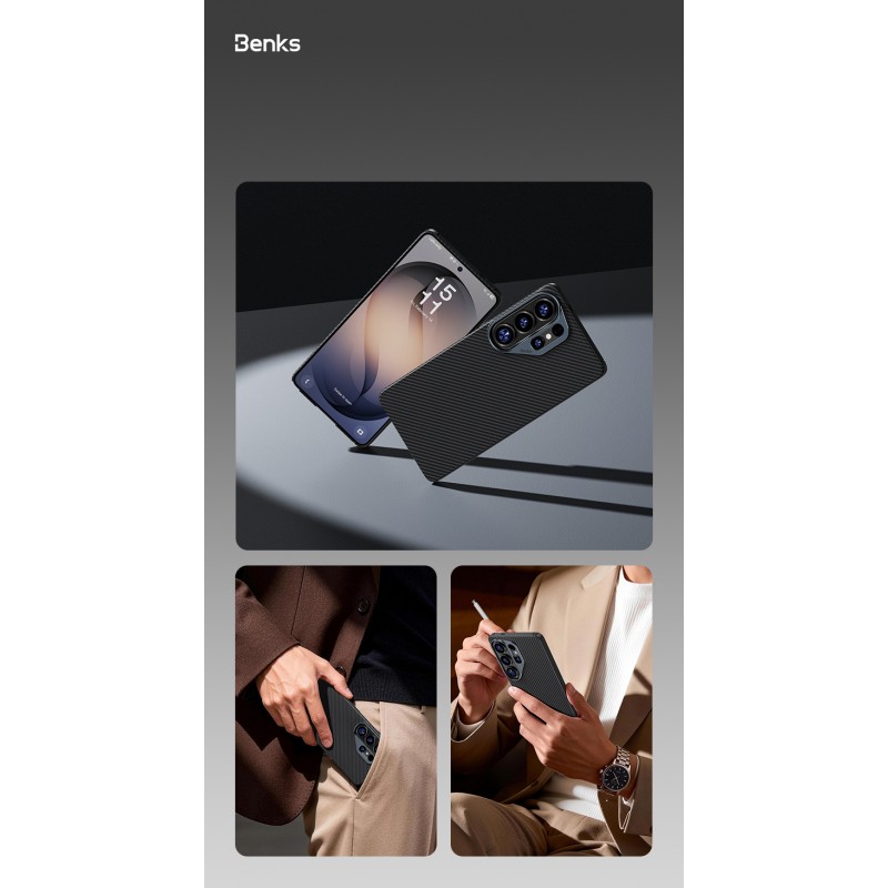 Θήκη Benks Magnetic ArmorAir Kevlar Case Metal Frame 600D (J049) Samsung Galaxy S26+ Plus 5G S947 Black