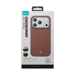 Θήκη Benks Magnetic Armor Pro ArmorGrid Kevlar Case Metal Frame 600D (YB70) For iPhone 17 Pro Max (6.9") Orange
