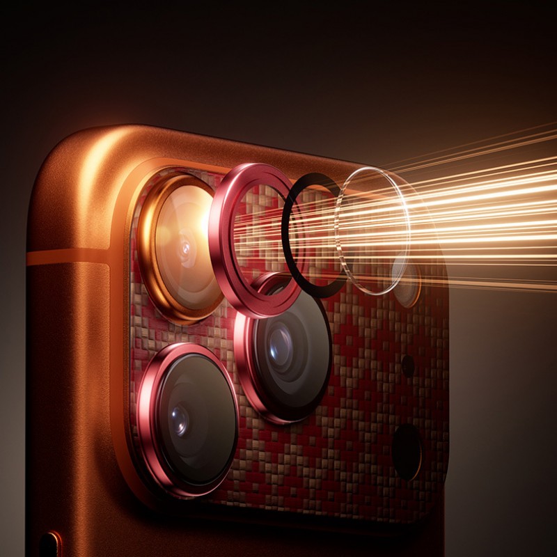 Προστατευτικό Φακών Κάμερας Benks Tempered Glass Armor Warrior Lens (OR69) for iPhone 17 Pro (6.3") ArmorGrid Orange 