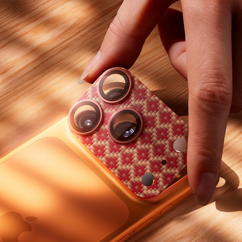 Προστατευτικό Φακών Κάμερας Benks Tempered Glass Armor Warrior Lens (OR69) for iPhone 17 Pro (6.3") ArmorGrid Orange 