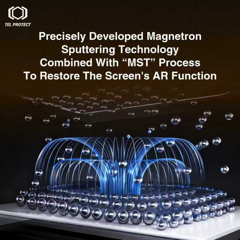 Γυαλί Προστασίας Tel Protect 10X AR 3.0 AntiReflective Titanium Tempered Glass Apple iPhone 16 Pro Max (6.9") AntiCrash / AntiShock Black