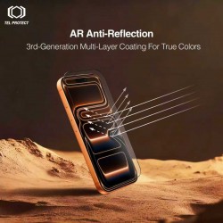 Γυαλί Προστασίας Tel Protect 10X AR 3.0 AntiReflective Titanium Tempered Glass Apple iPhone 16 Pro Max (6.9") AntiCrash / AntiShock Black