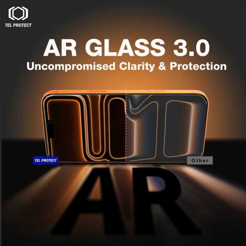 Γυαλί Προστασίας Tel Protect 10X AR 3.0 AntiReflective Titanium Tempered Glass Apple iPhone 16 Pro Max (6.9") AntiCrash / AntiShock Black