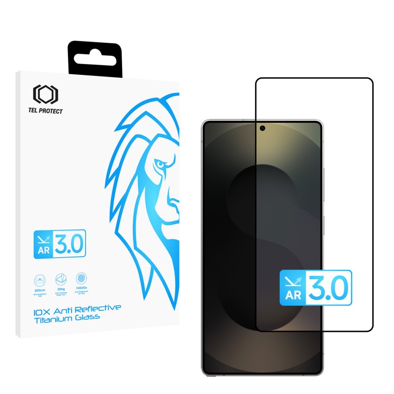 Γυαλί Προστασίας Tel Protect 10X AR 3.0 AntiReflective Titanium Tempered Glass Samsung Galaxy S26 Ultra S948 AntiCrash / AntiShock Black