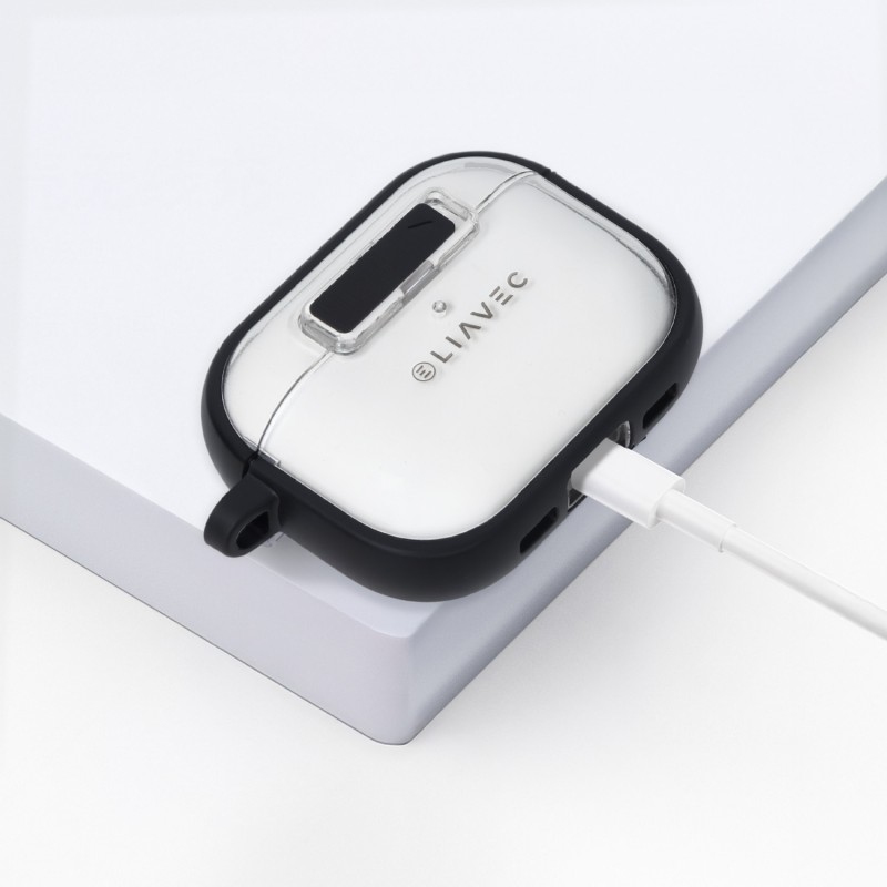 Θήκη Liavec SlideLock Case Apple Airpods Pro 3 Transparent/Black