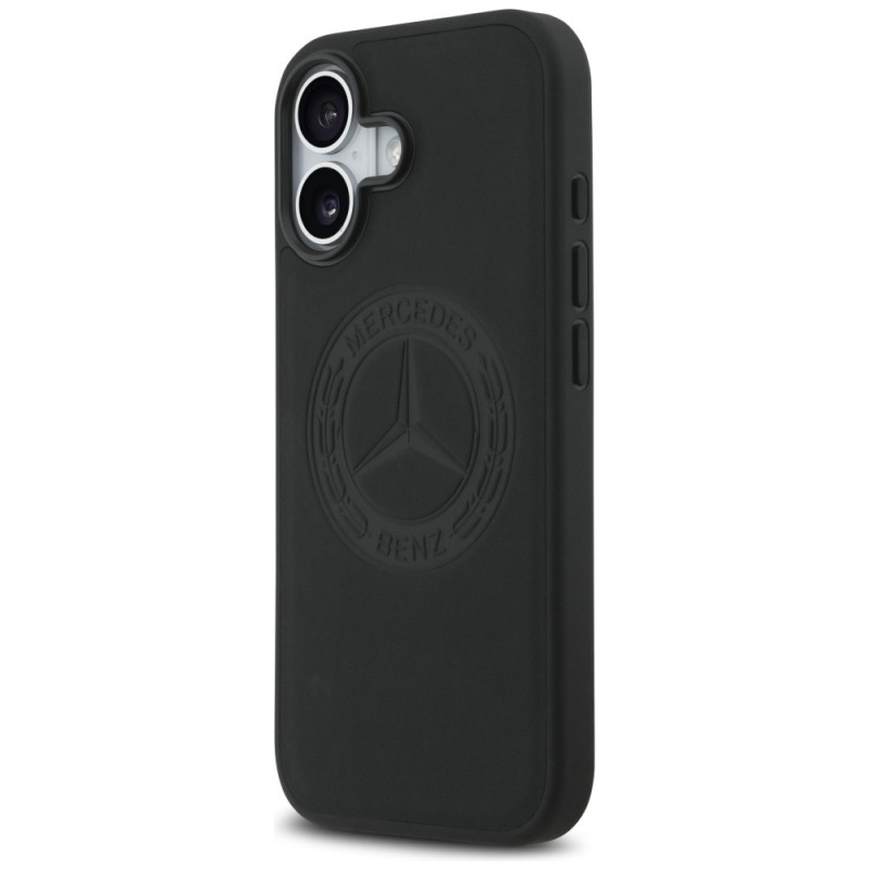 Θήκη Mercedes Leather Vintage Logo MagSafe Cover Apple iPhone 17 (6.3") Black