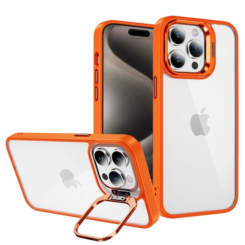 Θήκη Tel Protect Kickstand Case + Camera Glass (Lens) Apple iPhone 14 Pro Max (6.7") Orange