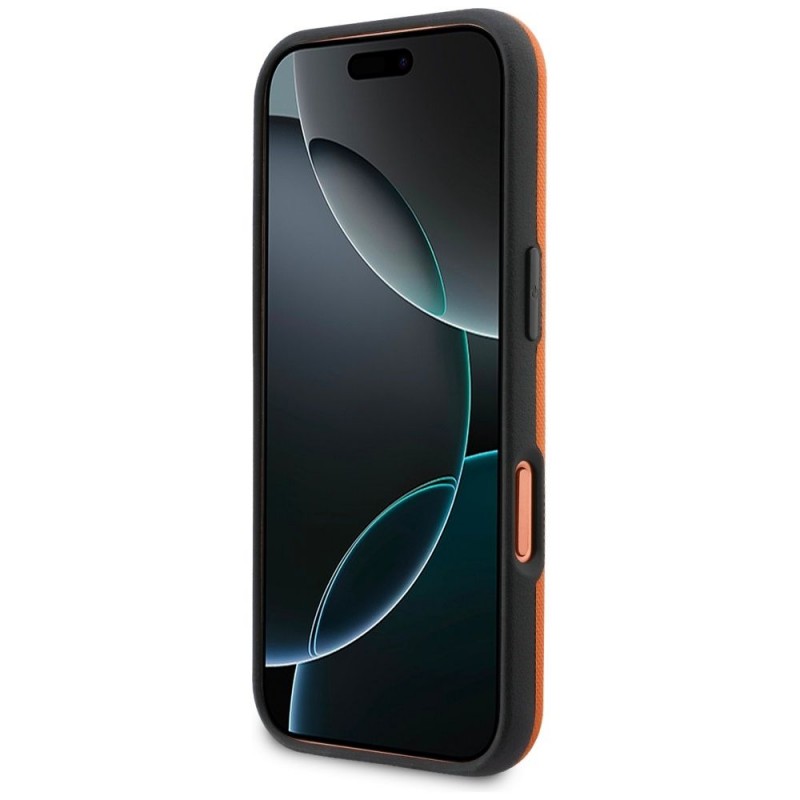 Θήκη BMW PU FW Metal Logo MagSafe Cover Apple iPhone 17 Pro Max (6.9") Orange