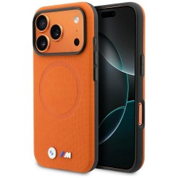 Θήκη BMW PU FW Metal Logo MagSafe Cover Apple iPhone 17 Pro Max (6.9") Orange