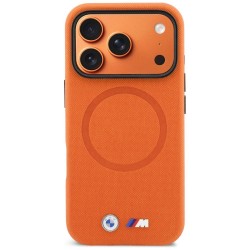 Θήκη BMW PU FW Metal Logo MagSafe Cover Apple iPhone 17 Pro Max (6.9") Orange