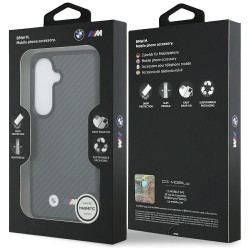 Θήκη BMW M Kevlar Logo Magsafe Cover Samsung Galaxy S26 5G S942 Black