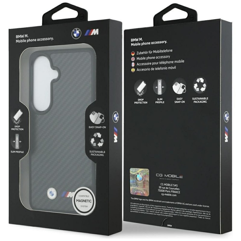 Θήκη BMW M Kevlar Logo Magsafe Cover Samsung Galaxy S26 5G S942 Black