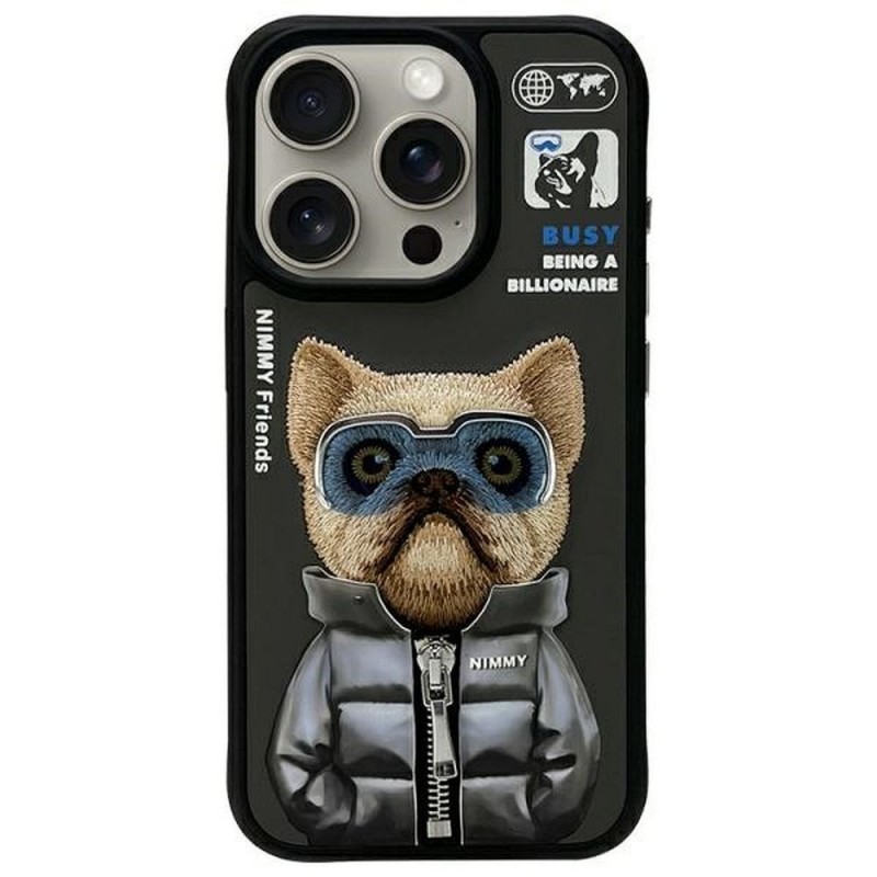 Θήκη Nimmy Cool&Cute 2.0 Dog Cover For iPhone 15 Pro Max (6.7") Black