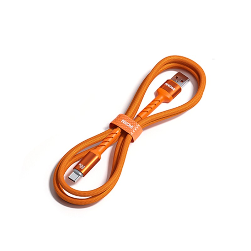 Καλώδιο Data WK WDC-C13a Charging Data Cable 88W USB-A to Type-C 1.2m Orange