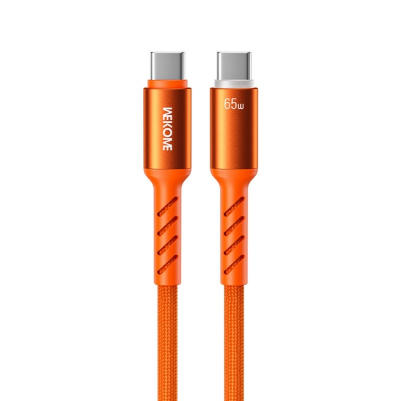 Καλώδιο Data WK WDC-C14 Charging Data Cable 65W Type-C to Type-C 1.2m Orange