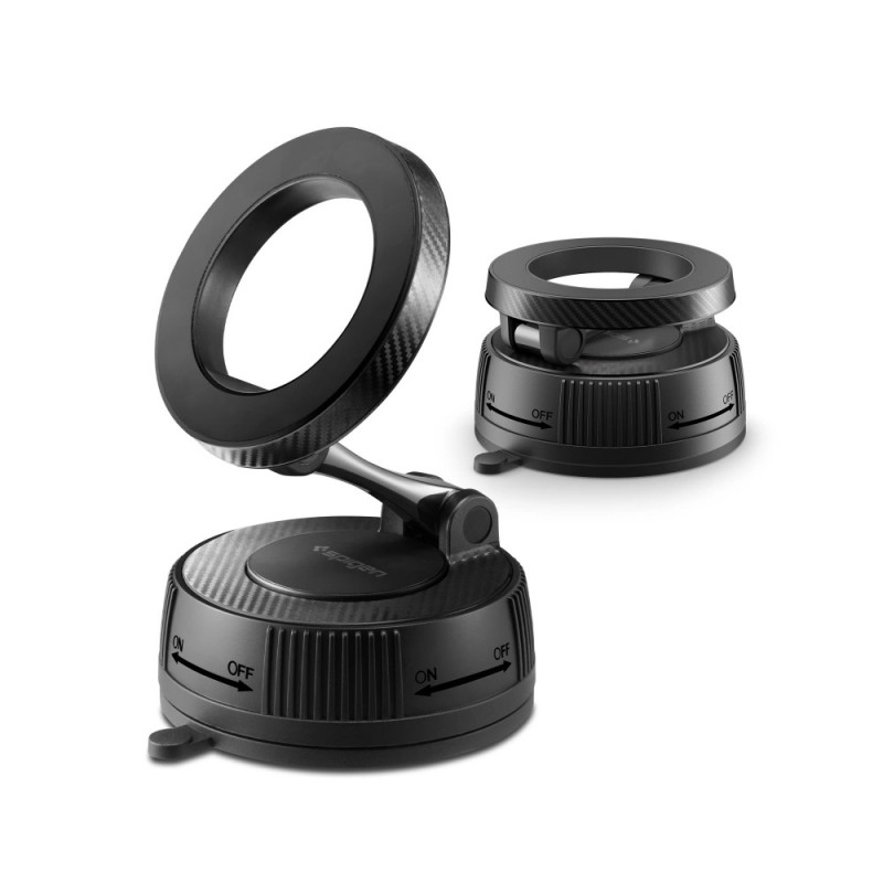 Βάση Αυτοκινήτου Spigen MFT36 Vacuumlock Magnetic Magafe Dashboard Car Mount Black (ACP11172) 