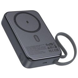 Εξωτερική Μπαταρία Hoco Q44A Origen PowerBank with Magsafe & Retractable Cable USB-C + 1xUSB-C Port 20000mAh 45W Grey