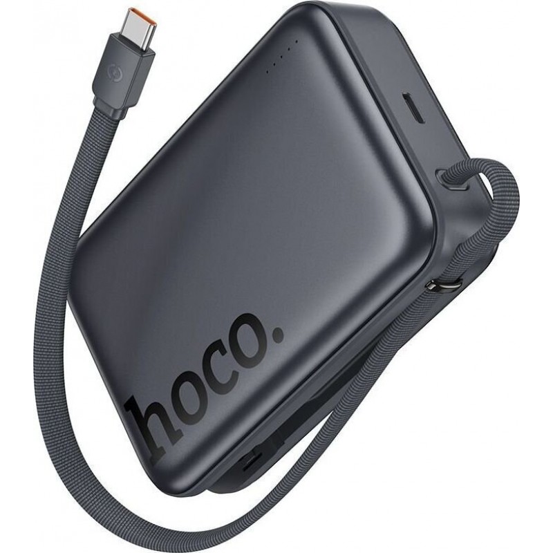 Εξωτερική Μπαταρία Hoco Q44A Origen PowerBank with Magsafe & Retractable Cable USB-C + 1xUSB-C Port 20000mAh 45W Grey