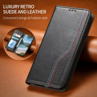 Θήκη Tri-Color Leather Wallet Case with Elastic Wristband Xiaomi 17 Ultra 5G Black