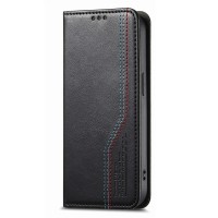 Θήκη Tri-Color Leather Wallet Case with Elastic Wristband Xiaomi 17 Ultra 5G Black