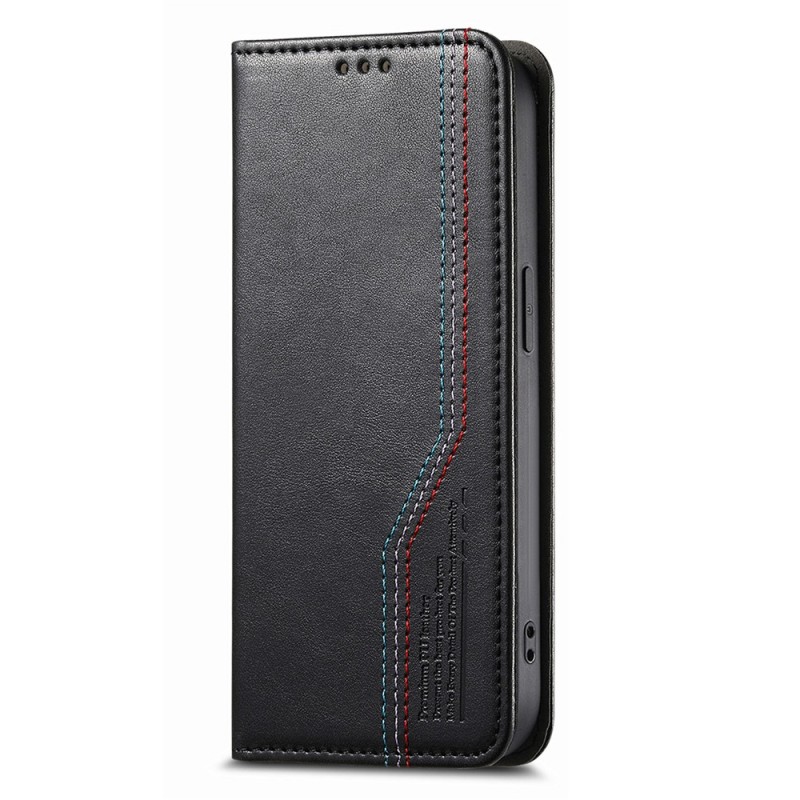 Θήκη Tri-Color Leather Wallet Case with Elastic Wristband Xiaomi 17 Ultra 5G Black