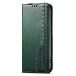 Θήκη Tri-Color Leather Wallet Case with Elastic Wristband Xiaomi 17 Ultra 5G Green