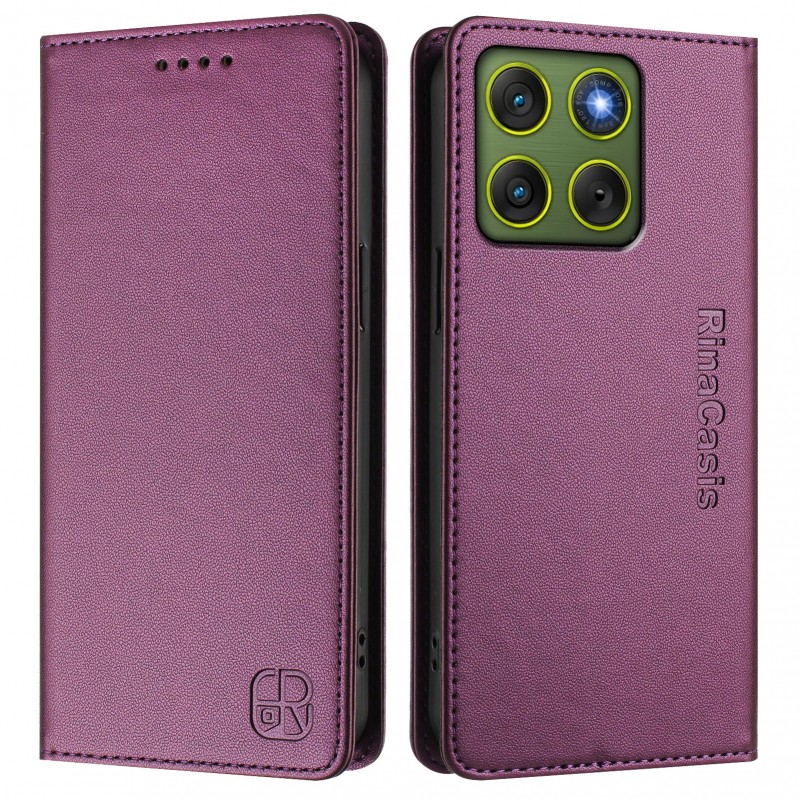 Θήκη RinaCasis RC01 Leather Wallet Motorola Edge 70 5G Violet