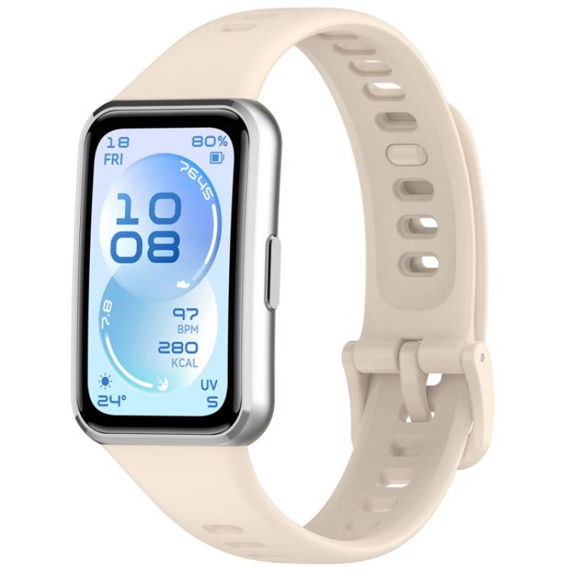 Ανταλλακτικό λουράκι QuickFit Silicone Huawei Band 11 / 11 Pro Beige