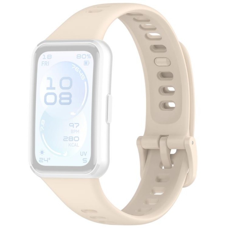 Ανταλλακτικό λουράκι QuickFit Silicone Huawei Band 11 / 11 Pro Beige