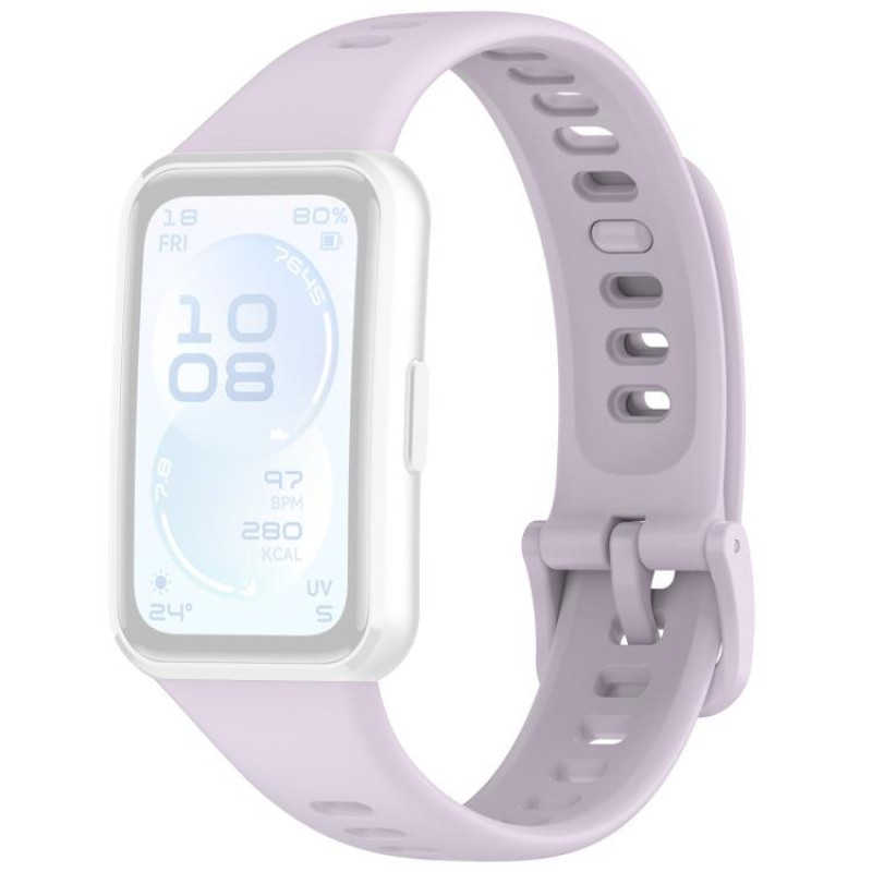 Ανταλλακτικό λουράκι QuickFit Silicone Huawei Band 11 / 11 Pro Light Purple