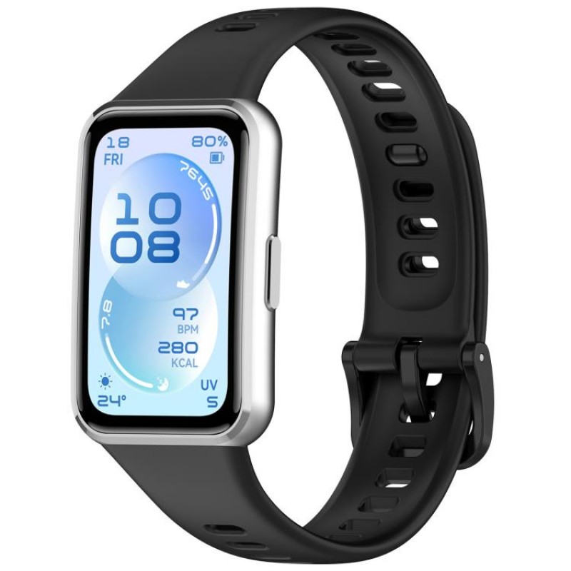 Ανταλλακτικό λουράκι QuickFit Silicone Huawei Band 11 / 11 Pro Black