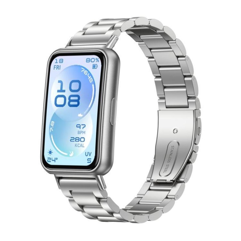 Ανταλλακτικό λουράκι Stainless Steel Huawei Band 11 / 11 Pro Silver