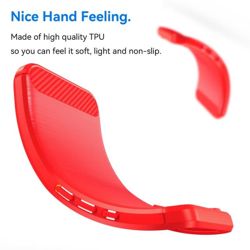 Θήκη TPU Carbon Fiber Brushed Xiaomi 15T 5G Red