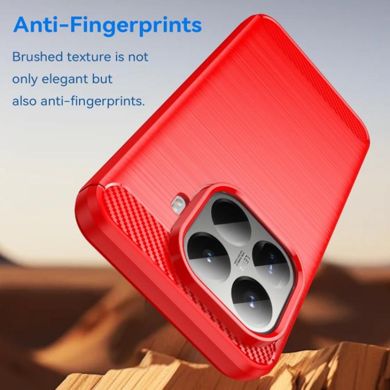 Θήκη TPU Carbon Fiber Brushed Xiaomi 15T Pro 5G Red