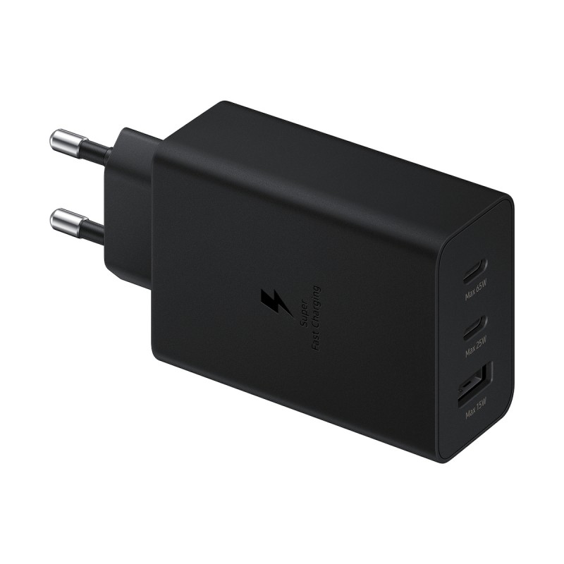 Φορτιστής Ταξιδιού Samsung Wall Adapter EP-T6530NBE with 1xUSB-A & 2x USB-C Super Fast Charge 65W Black (Original Bulk)