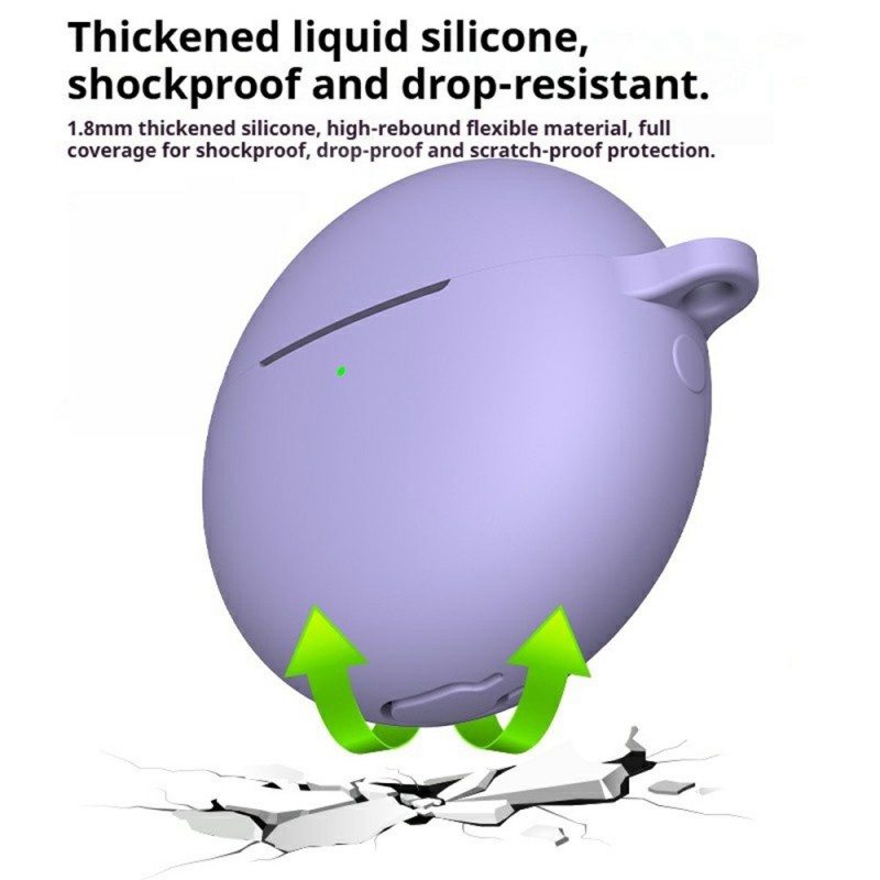 Θήκη Huawei Freebuds 7i Silicone Skin with Carabiner Black