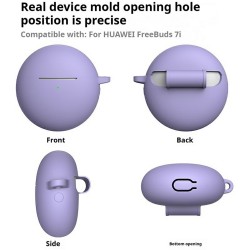 Θήκη Huawei Freebuds 7i Silicone Skin with Carabiner Black