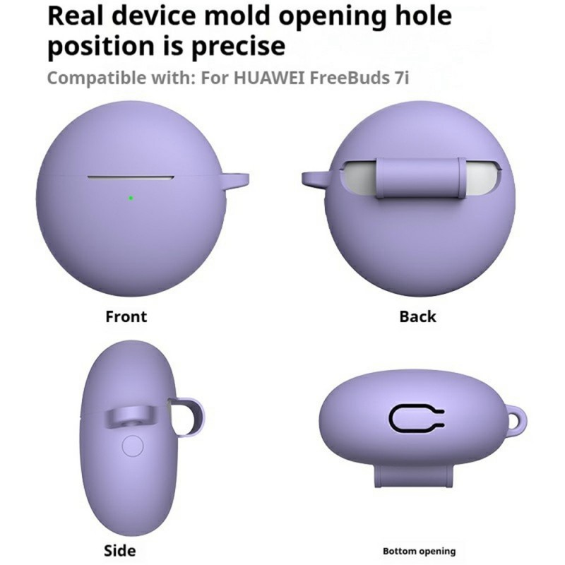 Θήκη Huawei Freebuds 7i Silicone Skin with Carabiner Black