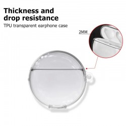 Θήκη Huawei Freebuds 7i Silicone Skin with Carabiner Transparent