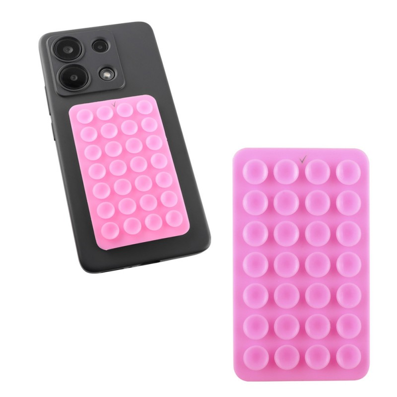 Βάση Στήριξης με Βεντούζα Σιλικόνης Διπλής Όψης Για Κινητό Pink