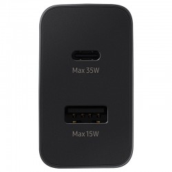 Φορτιστής Ταξιδιού Samsung Wall Adapter Duo USB-C & USB-A EP-TA220NBE 35W Fast Charge Black (Original)
