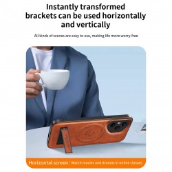 Θήκη Luxury Hybrid Leather Magnetic Stand Cover Oppo Reno15 5G Blue