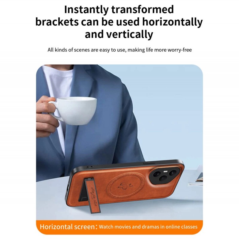 Θήκη Luxury Hybrid Leather Magnetic Stand Cover Oppo Reno15 5G Blue