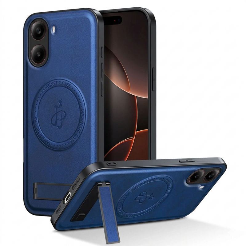 Θήκη Luxury Hybrid Leather Magnetic Stand Cover Xiaomi Poco X8 Pro Max Blue