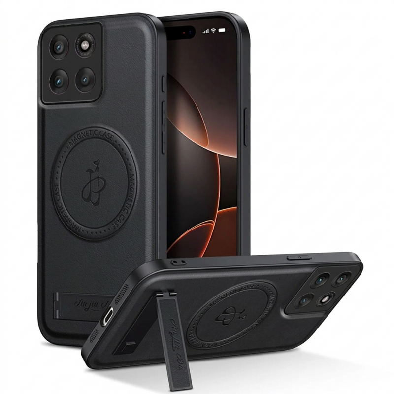 Θήκη Luxury Hybrid Leather Magnetic Stand Cover Motorola Moto Edge 70 Fusion Black