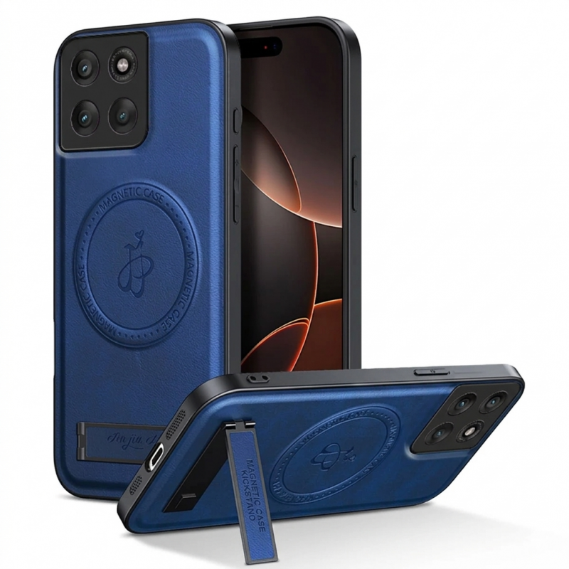 Θήκη Luxury Hybrid Leather Magnetic Stand Cover Motorola Moto Edge 70 Fusion Blue