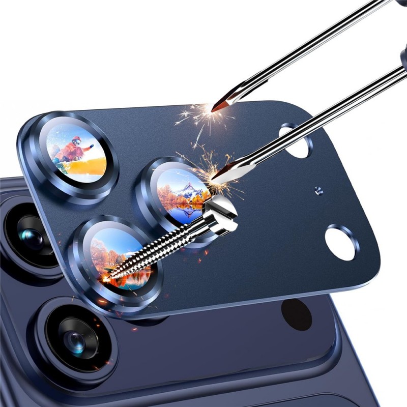 Προστατευτικό Φακών Κάμερας Aluminum Alloy για iPhone 17 Pro Max Blue