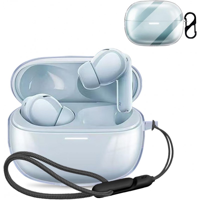 Θήκη Xiaomi Redmi Buds 8 Pro Silicone Skin with Carabiner Clear