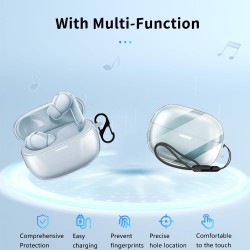 Θήκη Xiaomi Redmi Buds 8 Pro Silicone Skin with Carabiner Clear